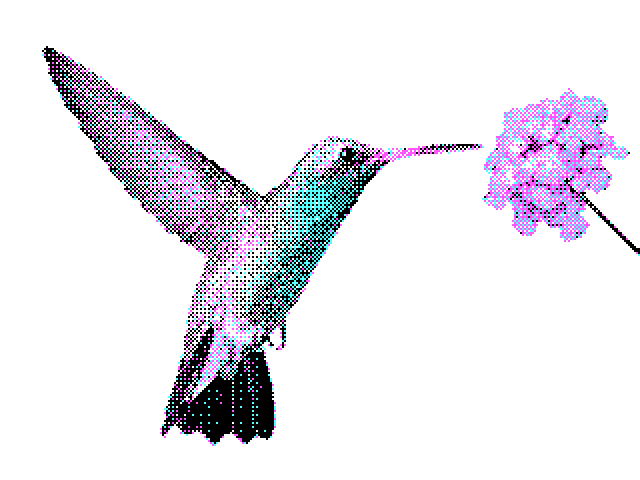 320x200, 4 colors, palette 1, ordered dither